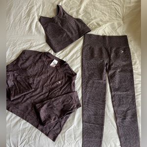 Never worn!!! Gymshark purple workout set